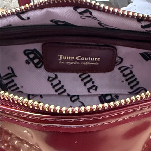 Juicy Couture Burgundy Shoulder Bag with Gold Chain - Picture 8 of 10